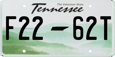 TN license plate F2262T
