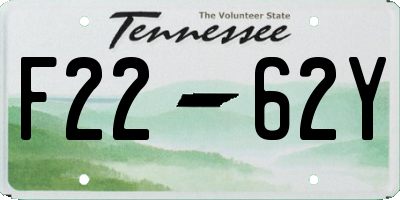 TN license plate F2262Y
