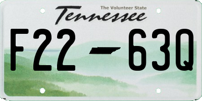 TN license plate F2263Q
