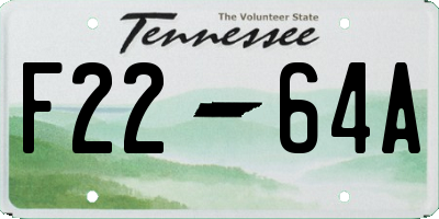 TN license plate F2264A