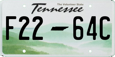 TN license plate F2264C