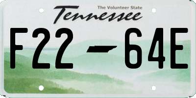 TN license plate F2264E
