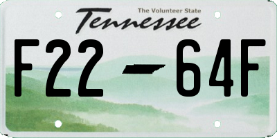 TN license plate F2264F