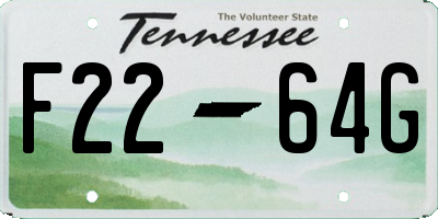 TN license plate F2264G