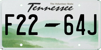 TN license plate F2264J