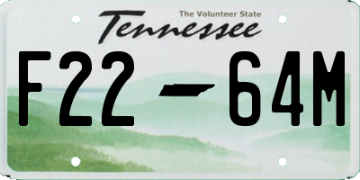 TN license plate F2264M