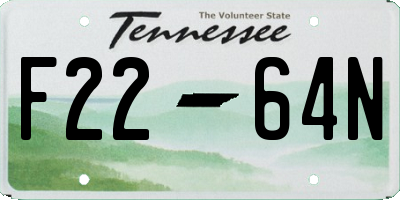 TN license plate F2264N