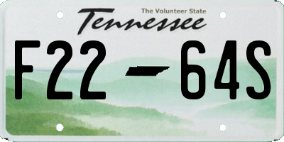 TN license plate F2264S