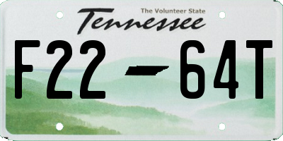 TN license plate F2264T