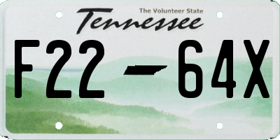 TN license plate F2264X