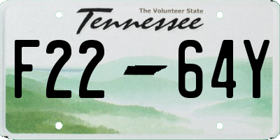 TN license plate F2264Y