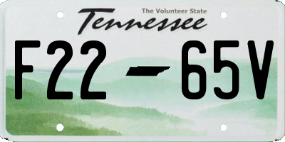 TN license plate F2265V