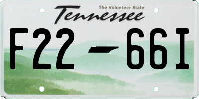 TN license plate F2266I