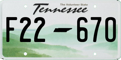 TN license plate F2267O