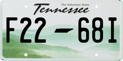 TN license plate F2268I