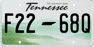 TN license plate F2268Q