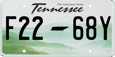 TN license plate F2268Y