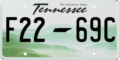TN license plate F2269C