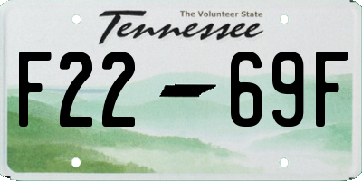 TN license plate F2269F