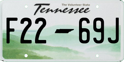 TN license plate F2269J