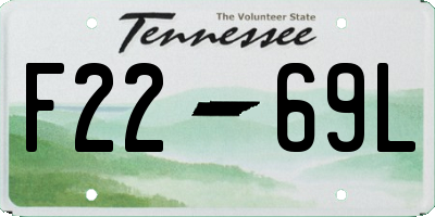 TN license plate F2269L