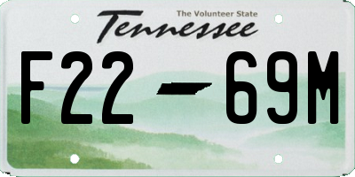 TN license plate F2269M