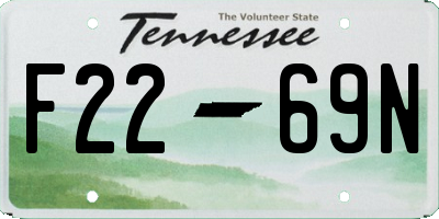 TN license plate F2269N
