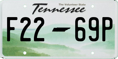 TN license plate F2269P