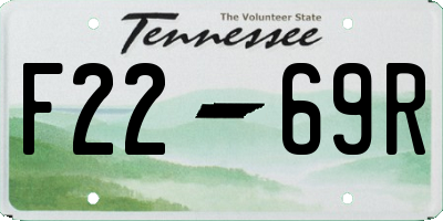 TN license plate F2269R
