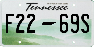 TN license plate F2269S
