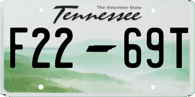 TN license plate F2269T