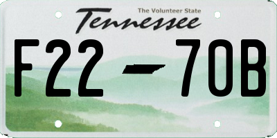 TN license plate F2270B