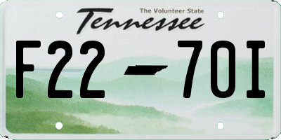 TN license plate F2270I