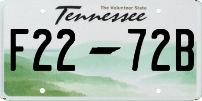 TN license plate F2272B