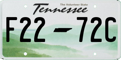 TN license plate F2272C