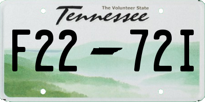 TN license plate F2272I