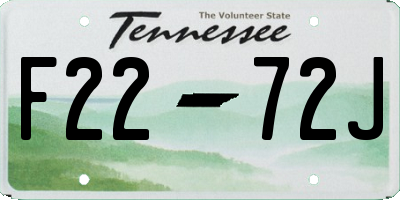 TN license plate F2272J