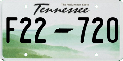 TN license plate F2272O