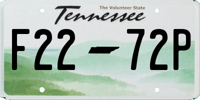 TN license plate F2272P