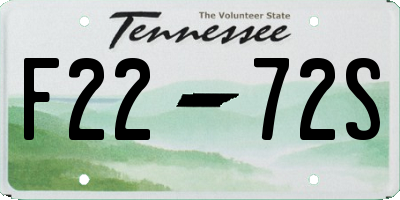 TN license plate F2272S