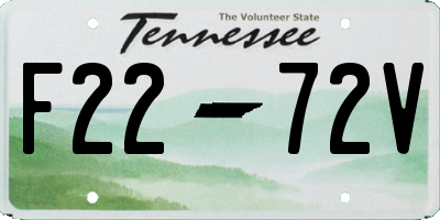 TN license plate F2272V