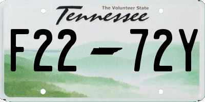 TN license plate F2272Y