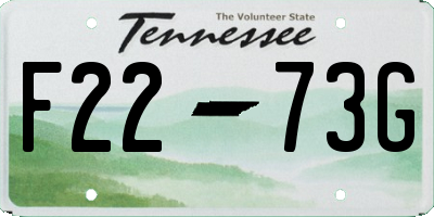TN license plate F2273G