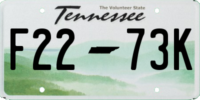 TN license plate F2273K