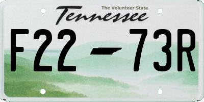 TN license plate F2273R