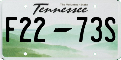 TN license plate F2273S