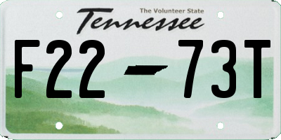 TN license plate F2273T