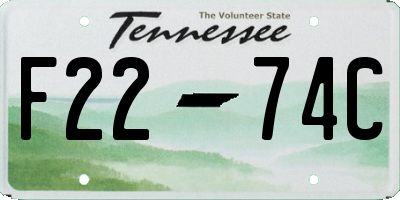 TN license plate F2274C