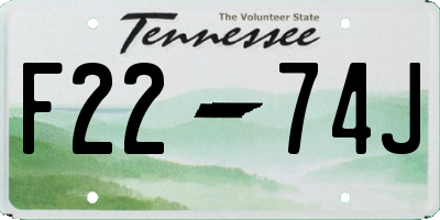 TN license plate F2274J