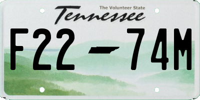 TN license plate F2274M